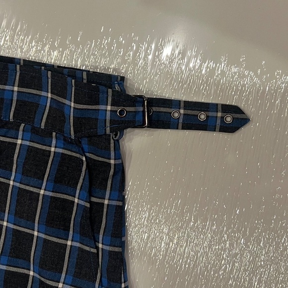 NWOT. MAGS & PYE plaid wrap mini skirt, Size 6 - Picture 3 of 5
